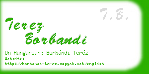 terez borbandi business card