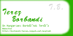 terez borbandi business card